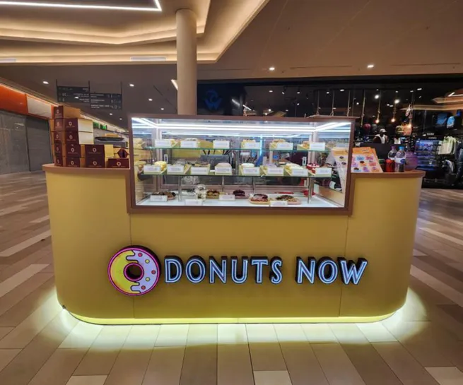 Quiosque Donuts Now em shopping